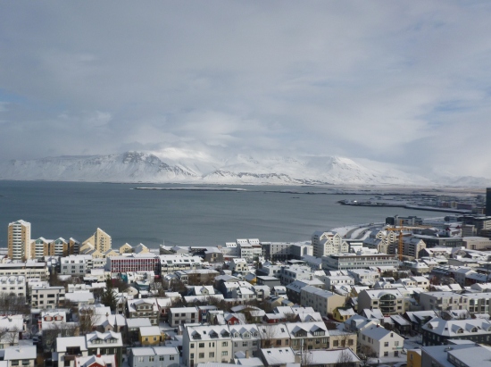 The view over Reykjavik from the top of the stunning church, Hallgrimskirkja.